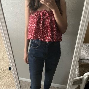 American Eagle Floral Tube Top